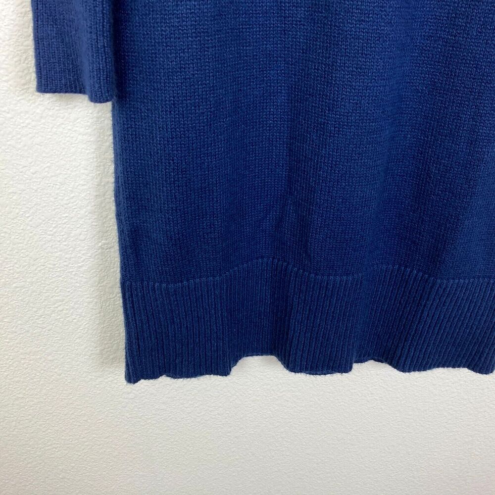 Old Navy Fair Isle Sweater Dress Size S Navy Blue Cotton Blend Mock Neck - Picture 5 of 9